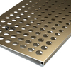 Anodized perforated aluminum curtain wall panels