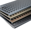 Anodized perforated aluminum curtain wall panels
