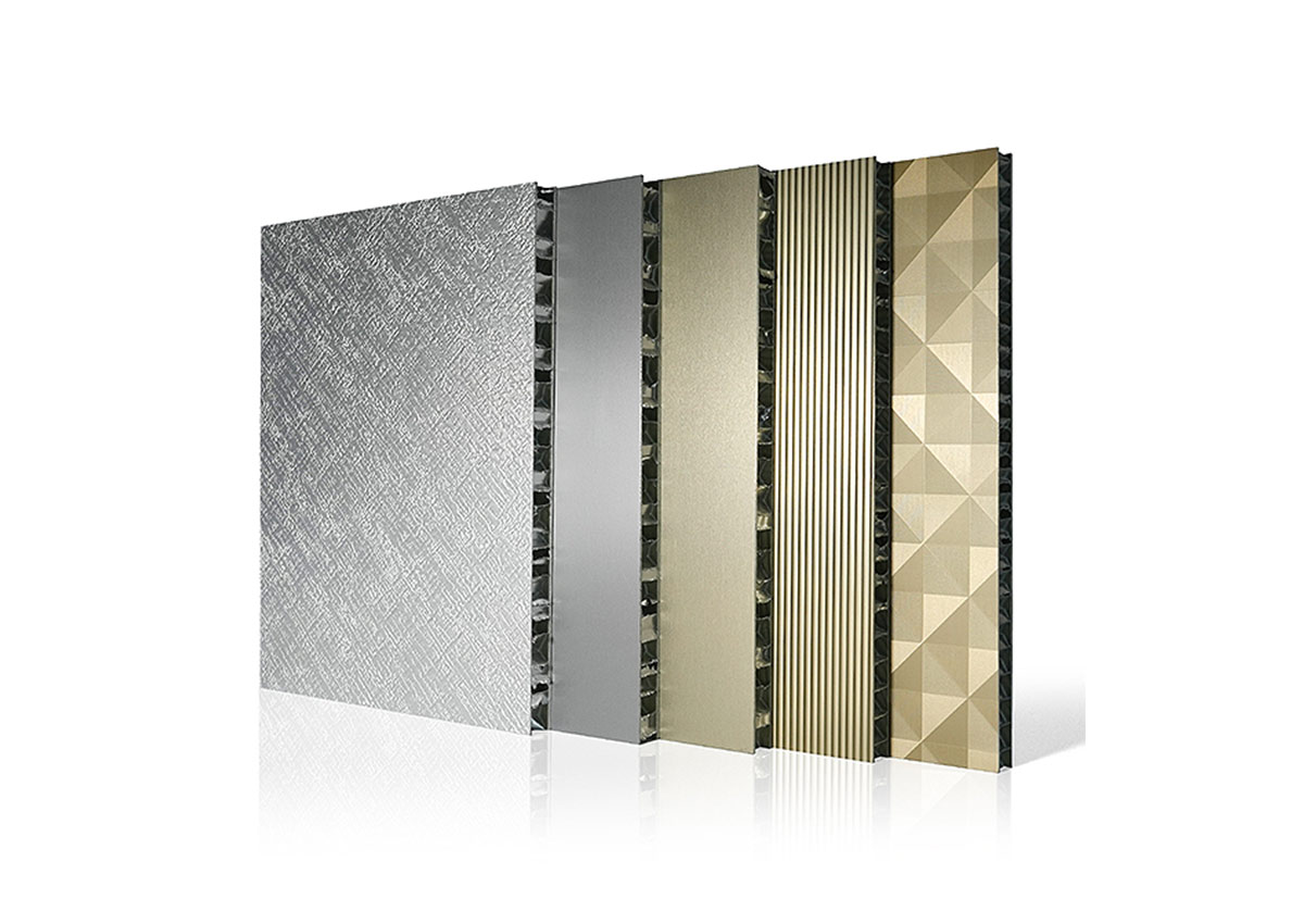 Application of patterned anodized aluminum plate in honeycomb plate industry