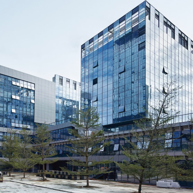 Silver Anodized Aluminum Curtain Wall 