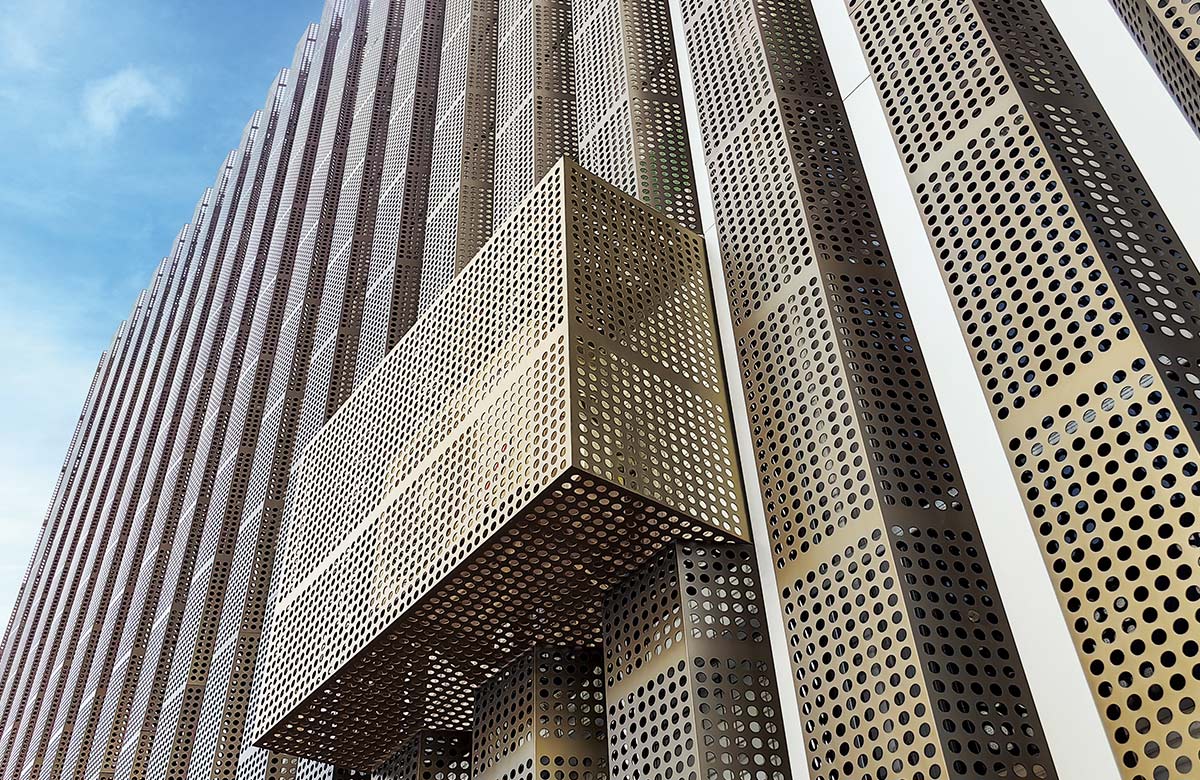 Electrolytic Coloring And Punching Aluminum Plate In Exterior Wall Application
