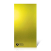 Fluorescent green anodized aluminum plate, with electrolytic coloring applied to facades or outdoor products