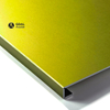 Fluorescent green anodized aluminum plate, with electrolytic coloring applied to facades or outdoor products