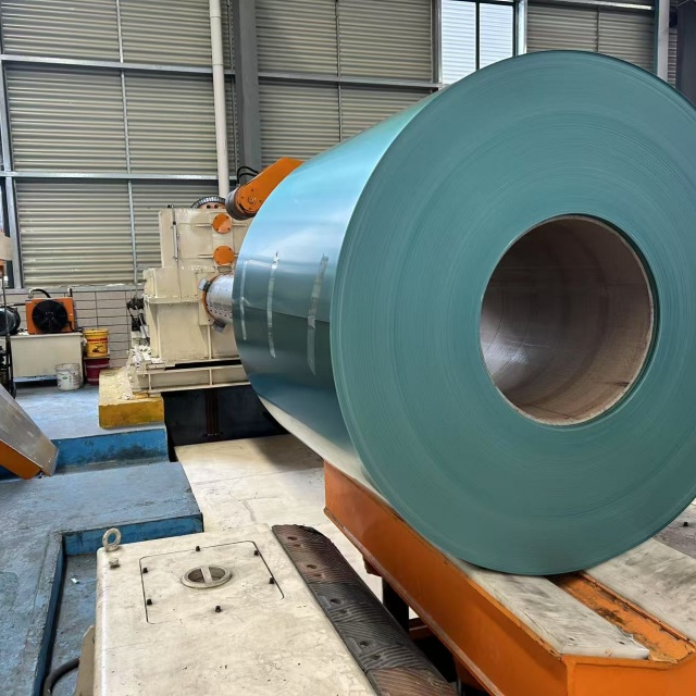 Sandblasting anodized aluminum coil