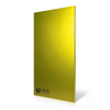 Fluorescent green anodized aluminum plate, with electrolytic coloring applied to facades or outdoor products