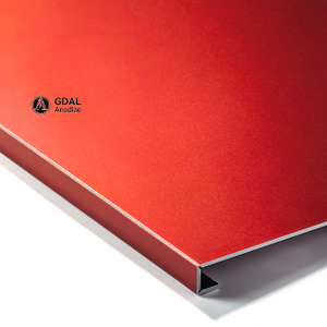 Red Anodized Aluminum Panel Fa&ccedil;ade
